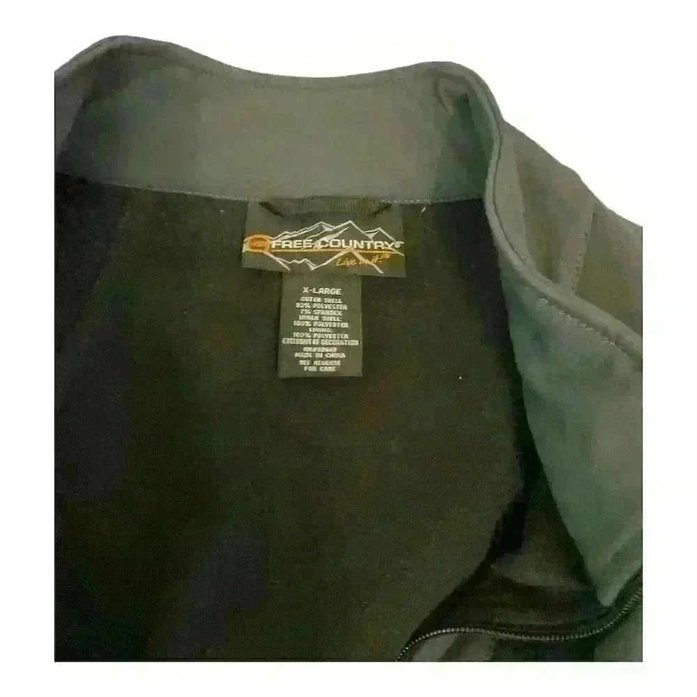 Free Country Men's XL Black Softshell Jacket Lightweight Water-Resistant - Picture 3 of 3